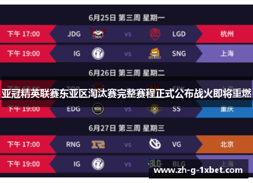 亚冠精英联赛东亚区淘汰赛完整赛程正式公布战火即将重燃